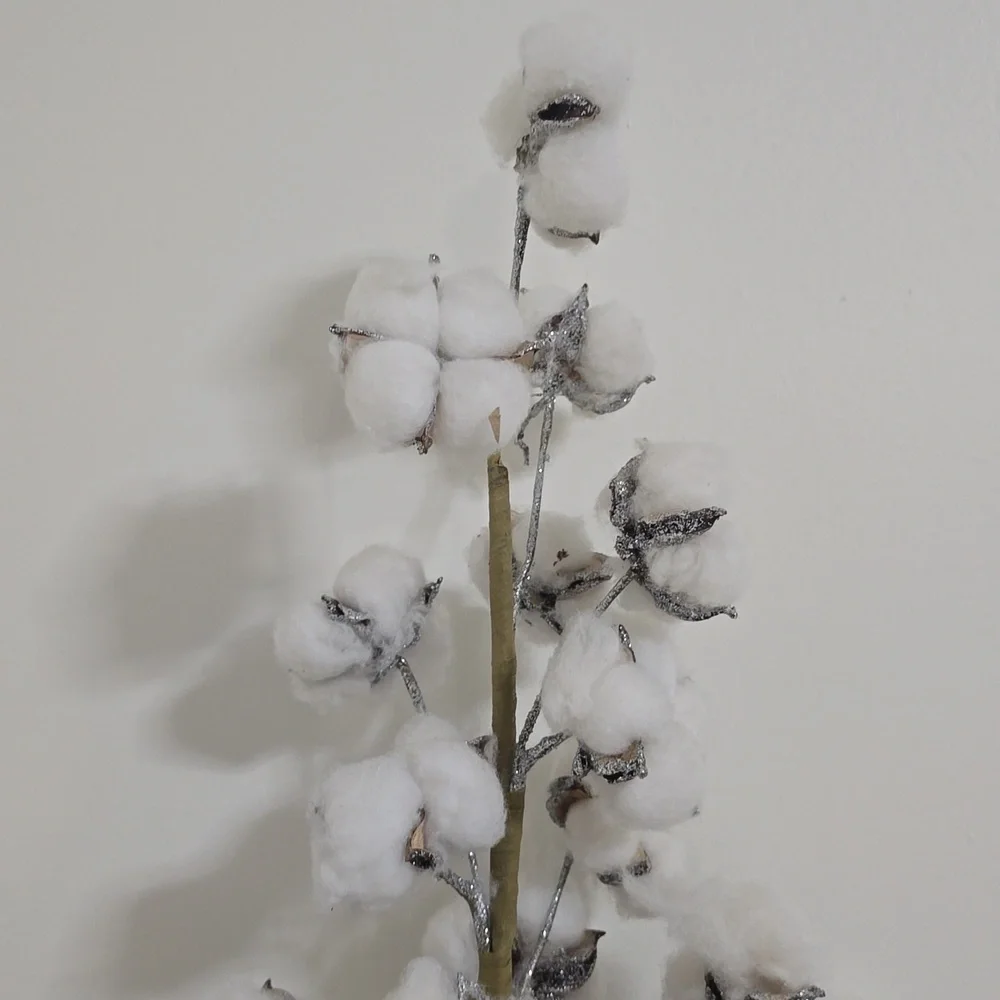 Rustic Cotton Tree with Burlap Base